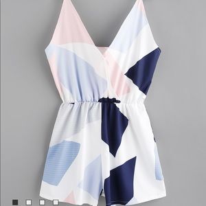 romwe geometric romper